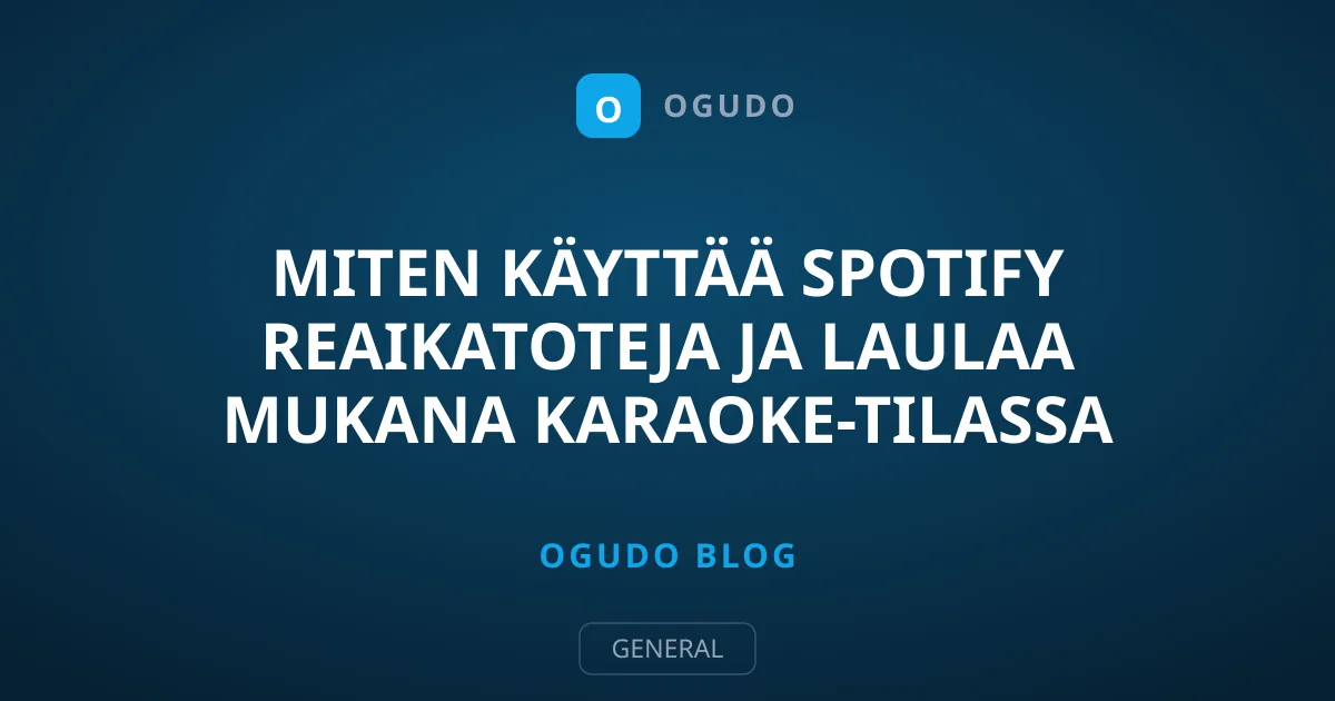 Miten käyttää Spotify Reaikatoteja ja Laulaa Mukana Karaoke-Tilassa